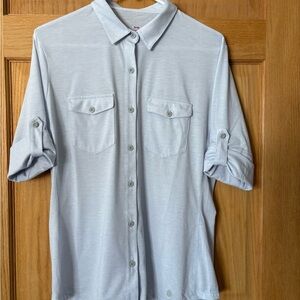 Stio very light blue women’s divide shirt
